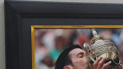 NOVAK DJOKOVIC SIGNED FRAME GOLD EDITION 40X30CM