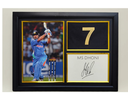 DHONI SIGNED FRAME GOLD EDITION 40X30 CM