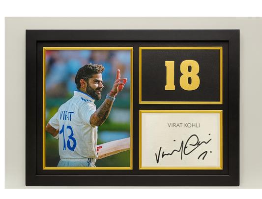 VIRAT KOHLI SIGNED FRAME GOLD EDITION 40X30 CM